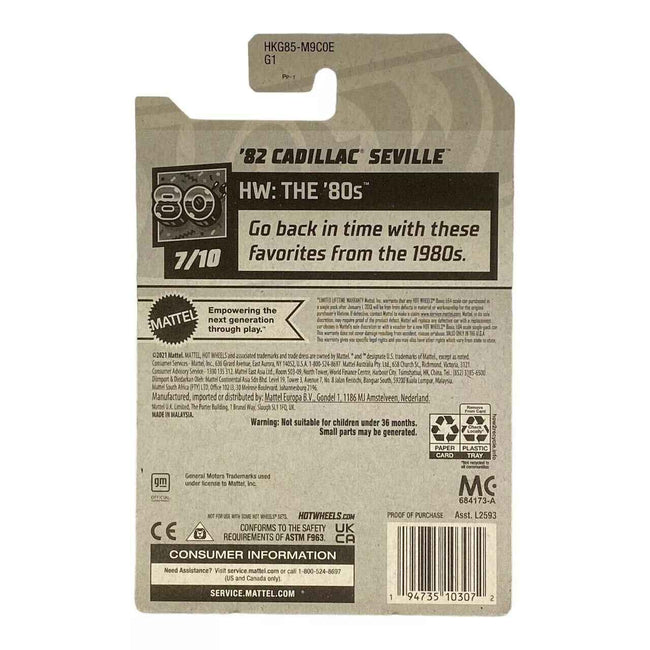 Hot Wheels '82 Cadillac Seville - The 80's Series 7/10 Main Image