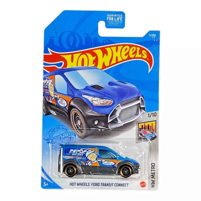 Hot Wheels Ford Transit Connect (Blue) - Metro Series 1/10 - Hover Image