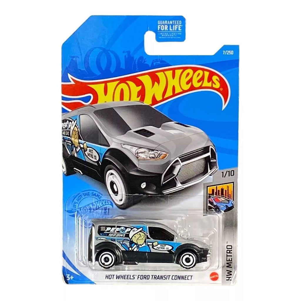Hot Wheels Ford Transit Connect (Silver) - Metro Series 1/10 -