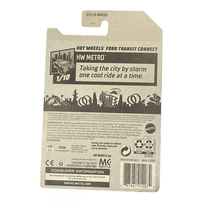 Hot Wheels Ford Transit Connect (Silver) - Metro Series 1/10 Main Image