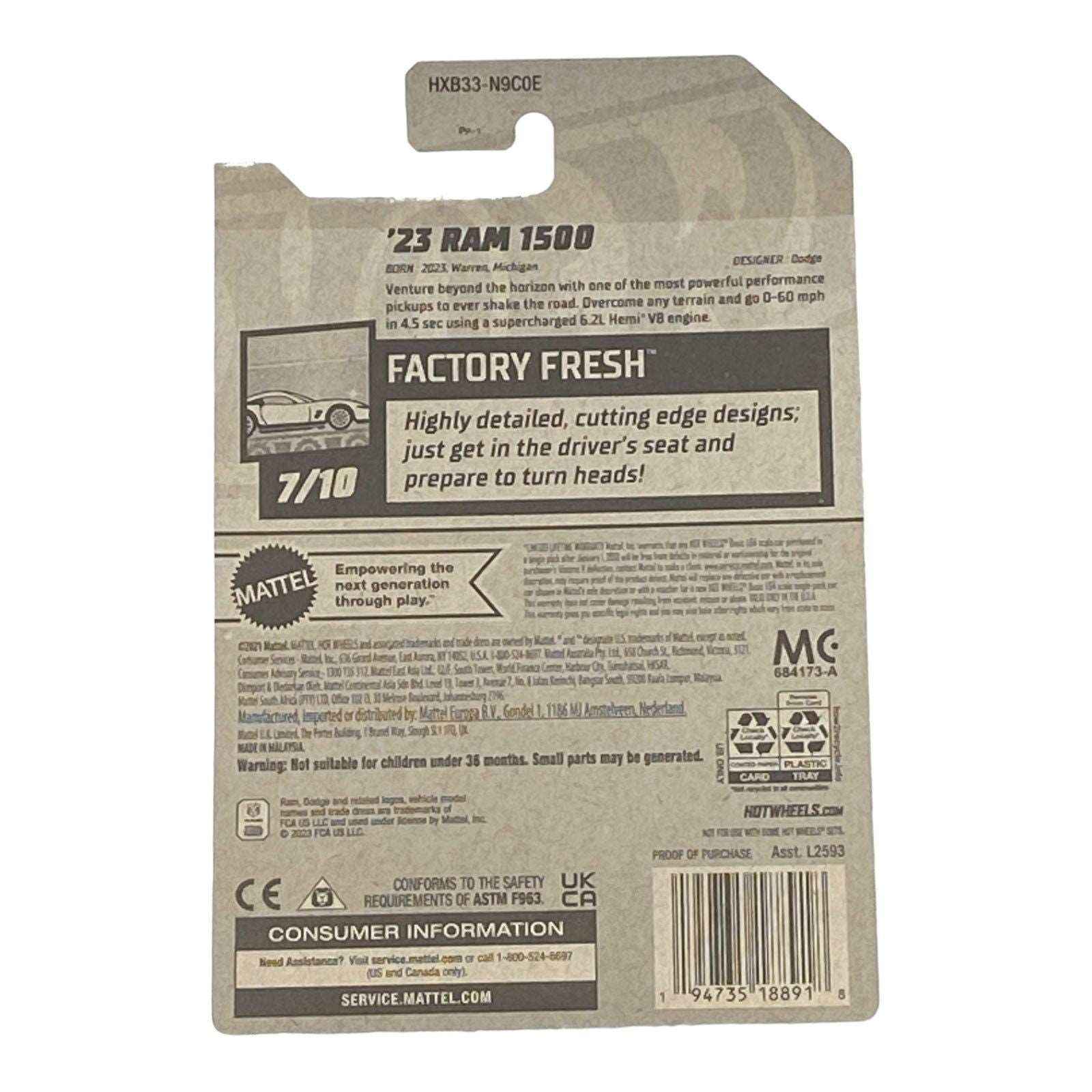 Hot Wheels '23 Ram 1500 - Factory Fresh Series 7/10