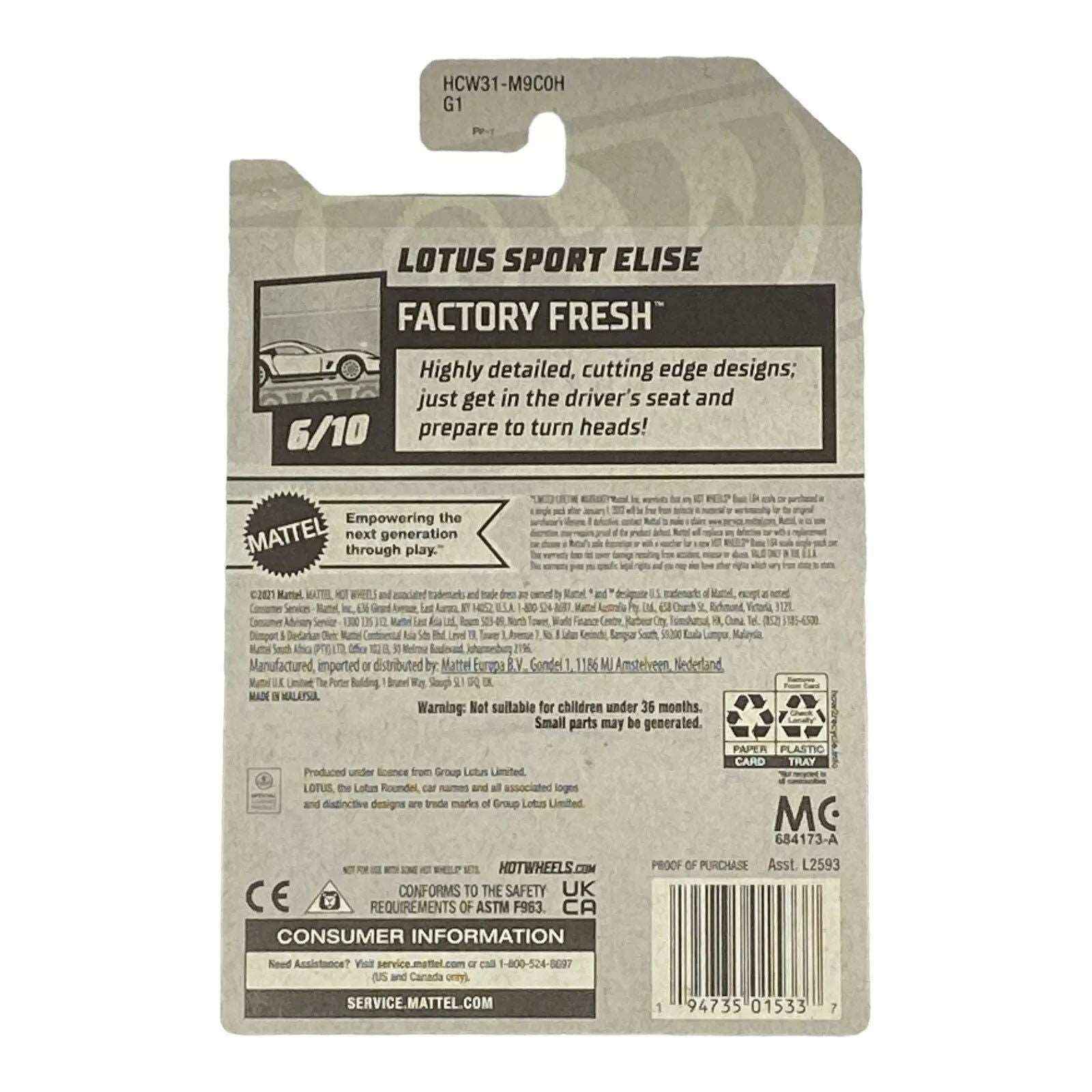 Hot Wheels Lotus Sport Elise - Factory Fresh Series 6/10 -