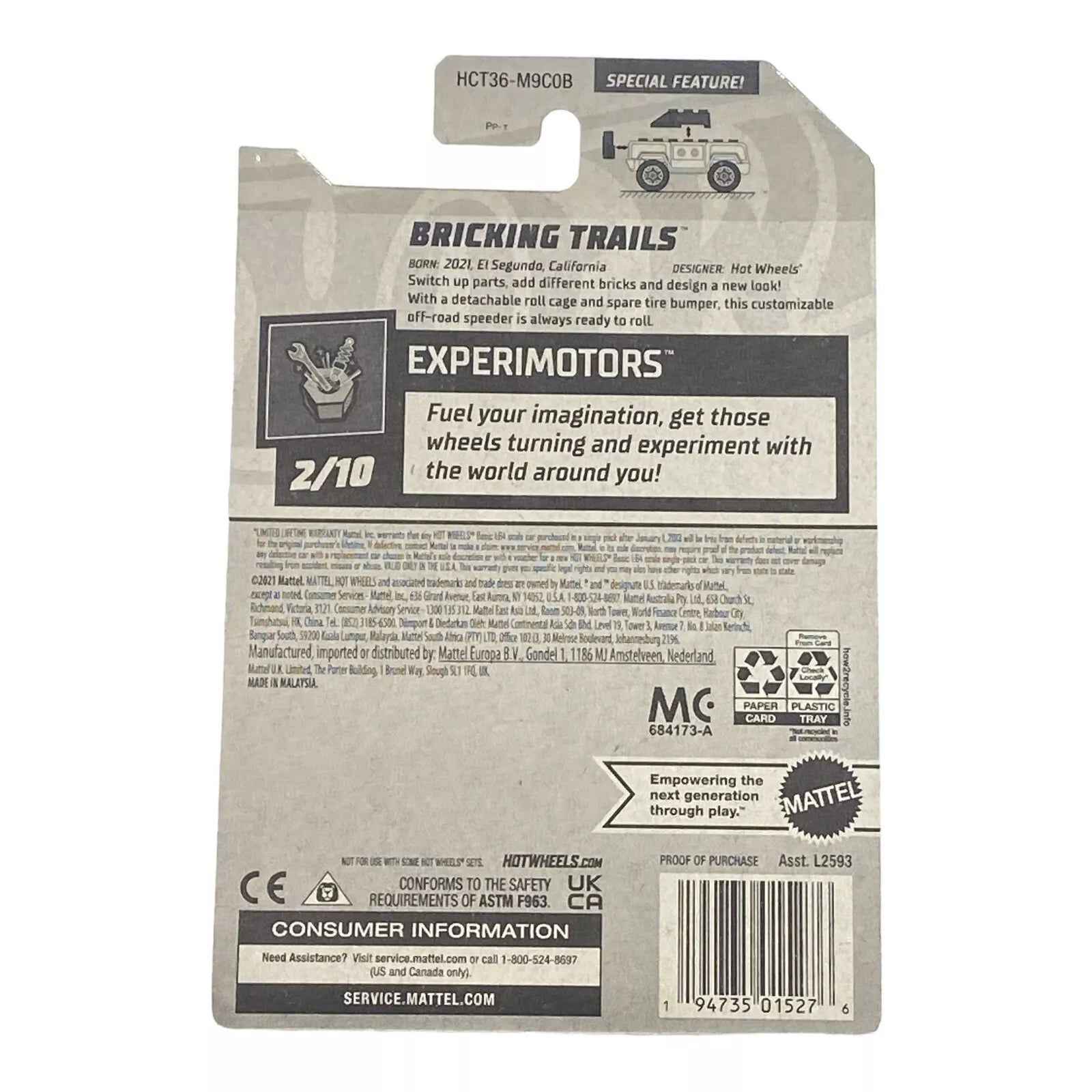 Hot Wheels Bricking Trails - Experimotors Series 2/10 -