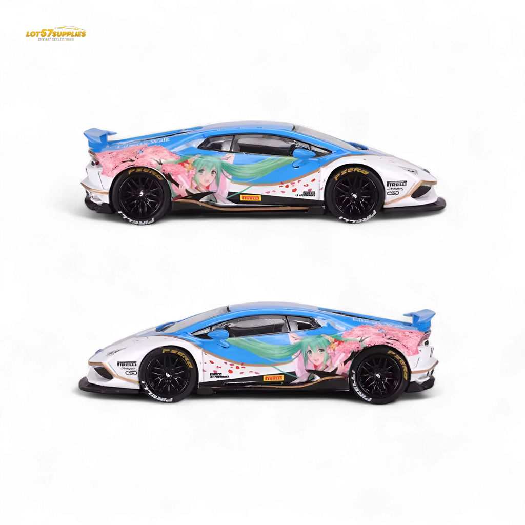 King Model Lamborghini Huracan LP610 LB 1.0 Hatsune Blue 1:64 - Collectors World Toys