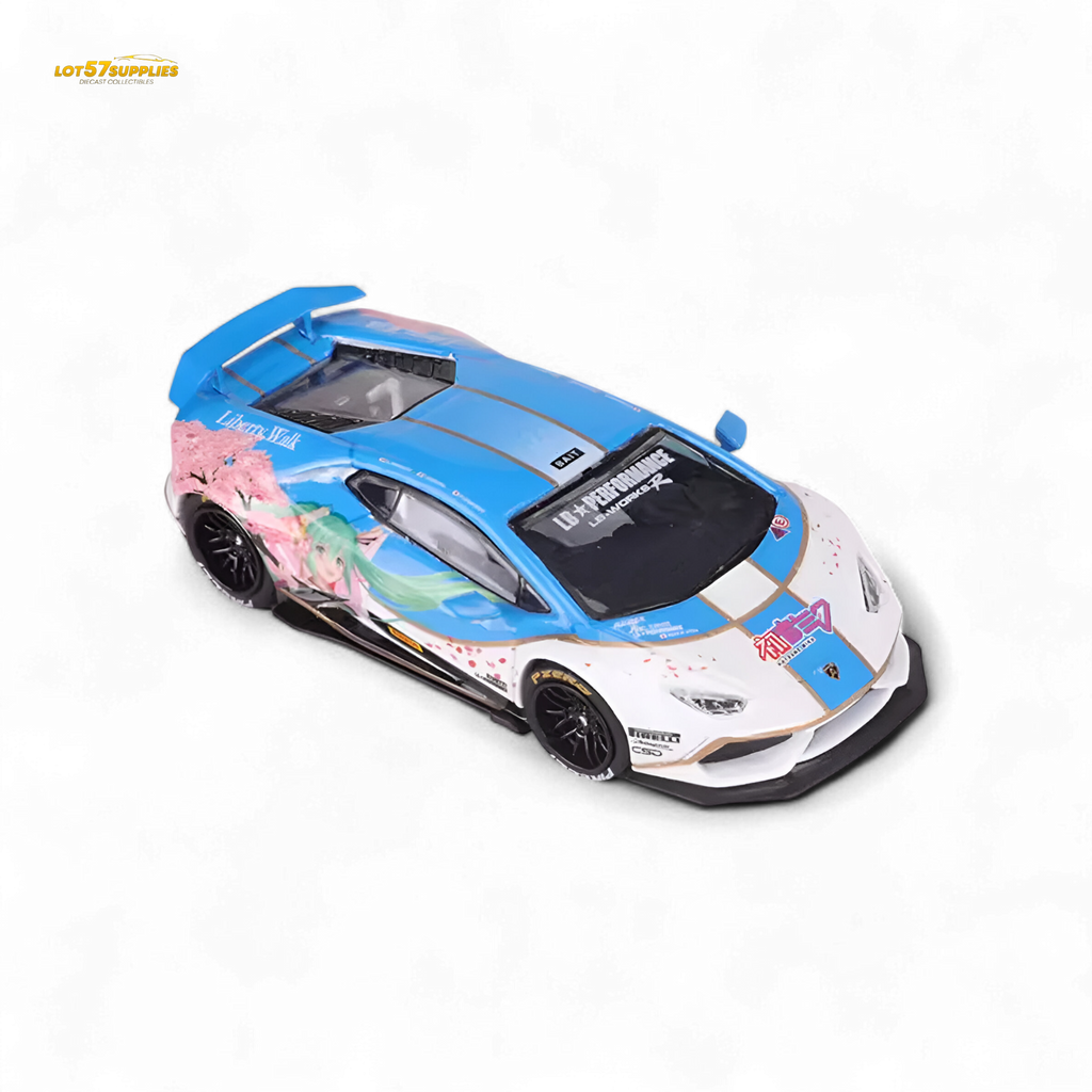King Model Lamborghini Huracan LP610 LB 1.0 Hatsune Blue 1:64 - Collectors World Toys