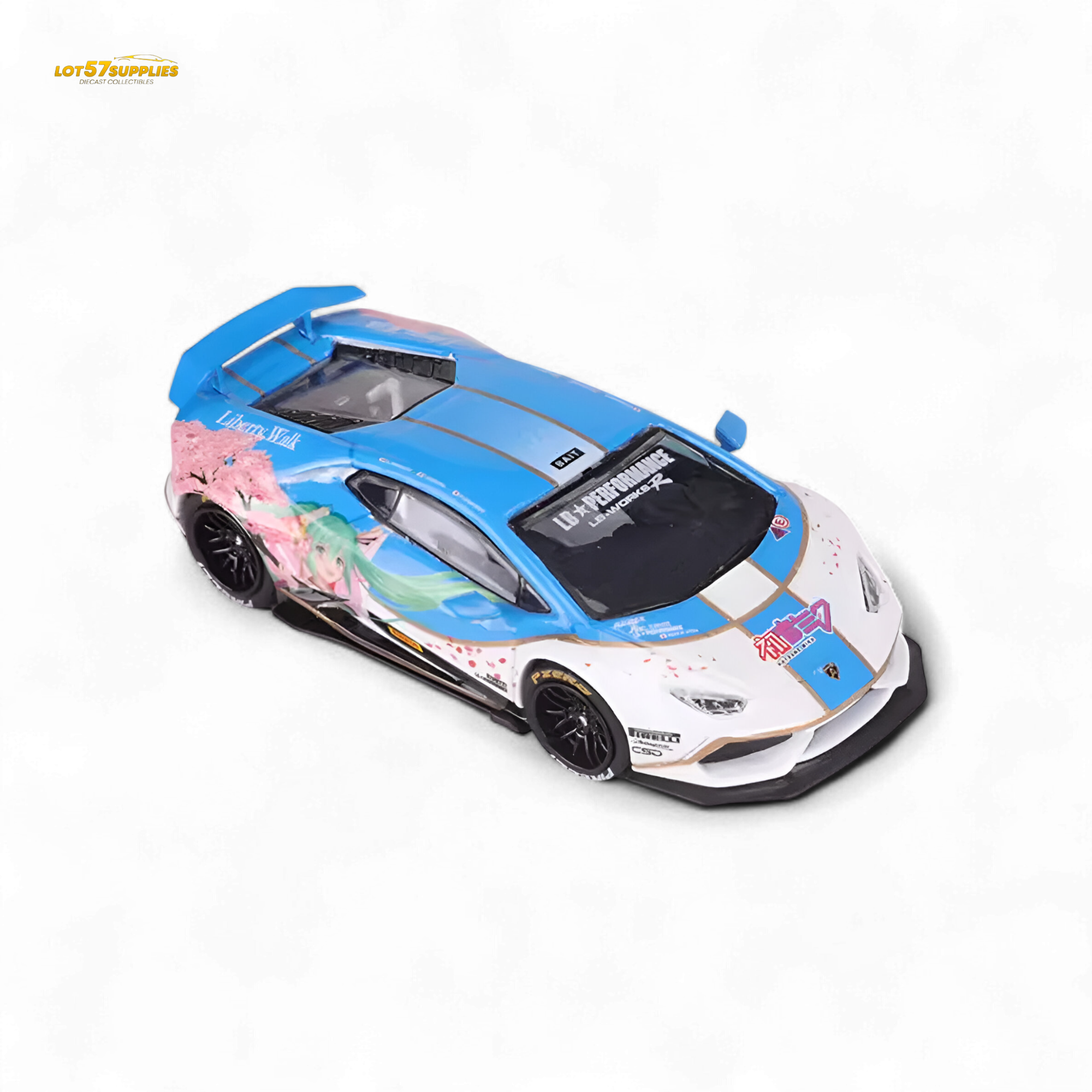 King Model Lamborghini Huracan LP610 LB 1.0 Hatsune Blue 1:64 - Collectors World Toys