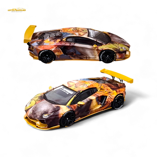 King Model Lamborghini Aventador LP700-4 LB 1.0 Tiger Racing Sports 1:64 - Collectors World Toys Hover Image