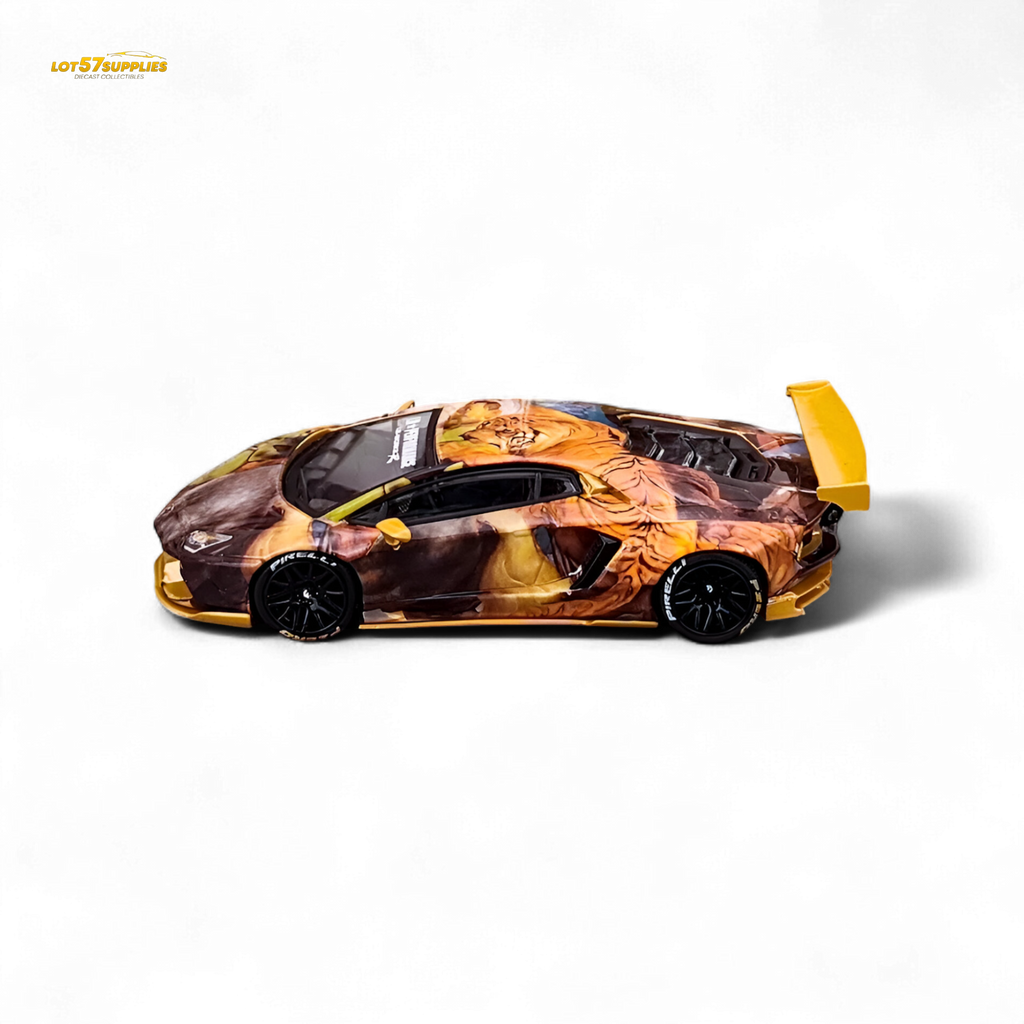 King Model Lamborghini Aventador LP700-4 LB 1.0 Tiger Racing Sports 1:64 - Collectors World Toys