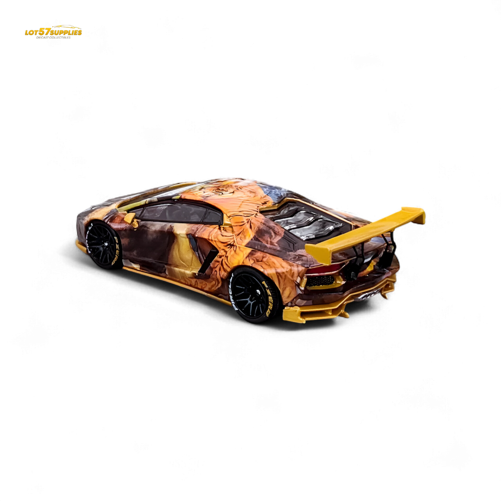 King Model Lamborghini Aventador LP700-4 LB 1.0 Tiger Racing Sports 1:64 - Collectors World Toys