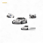 MicroTurbo Custom 180SX - Pandem Rocket Bunny White 1:64 - Collectors World Toys