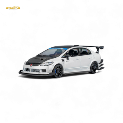 (Pre-Order) Microturbo Honda Civic Type R FD2 Spoon Sports - Metallic White 1:64