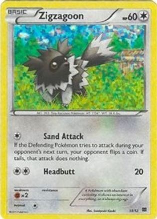 Zigzagoon 011/12 - McDonalds Promos 2015 Holofoil