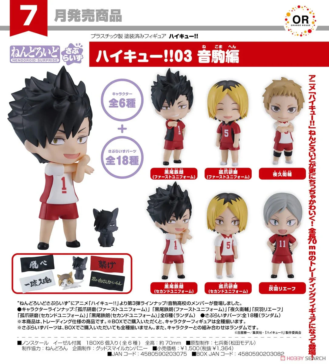 Nendoroid Petit Blind Box – Haikyuu!! 03 Nekoma Edition – Good Smile Company Main image