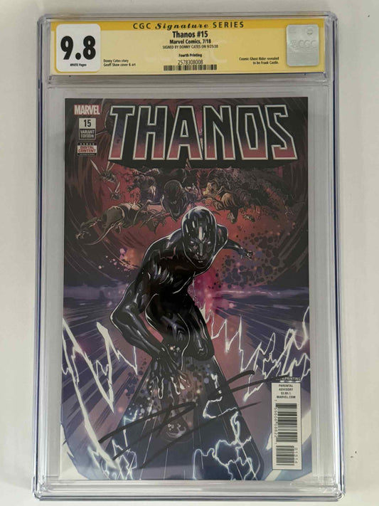 [Signed by Donny Cates] Thanos #15 CGC 9.8 Yellow Label Geoff Shaw Exclusive Var
