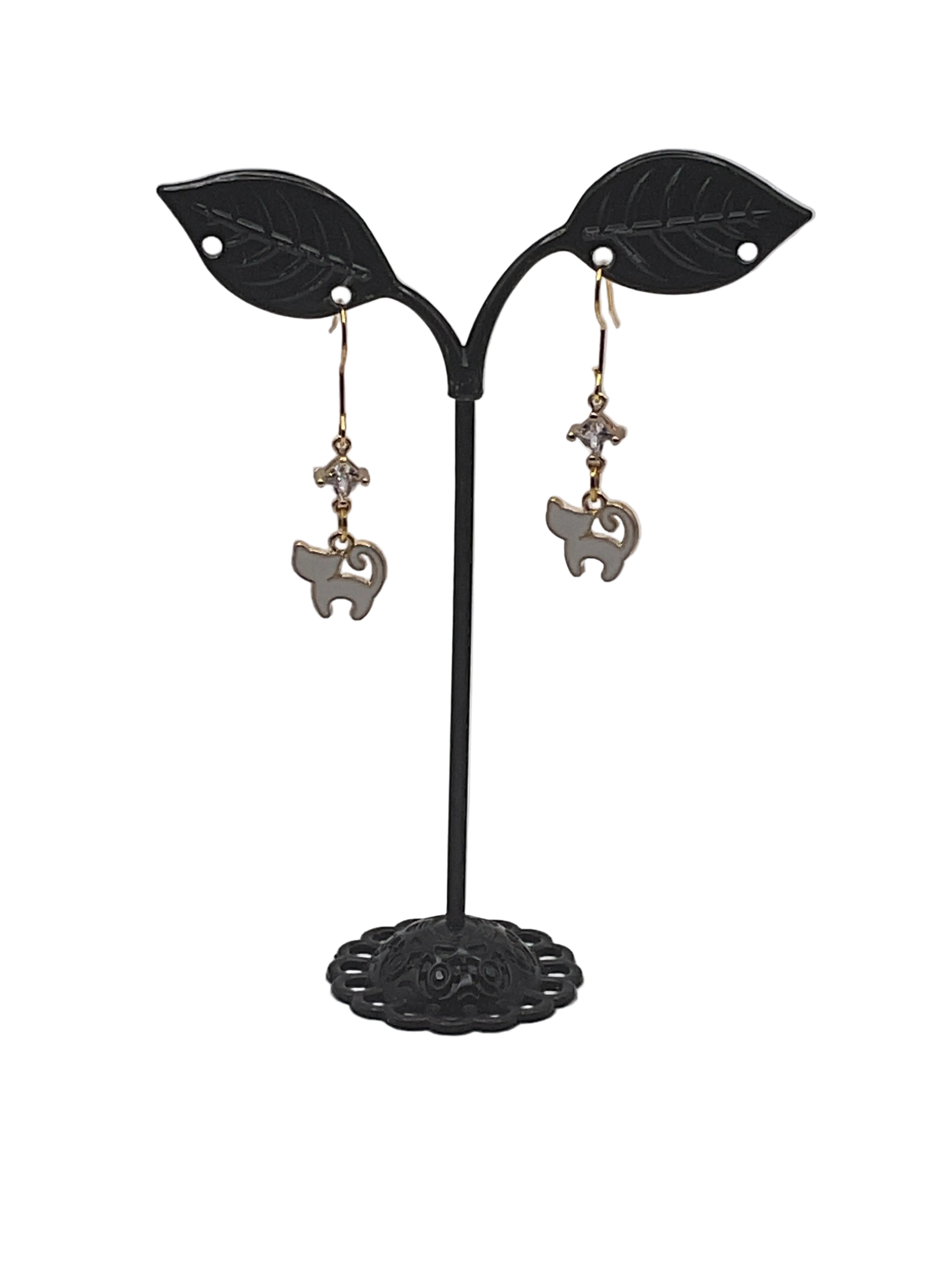 Kitties,Crosses and Crystal Earrings