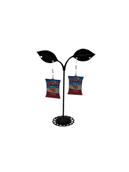 Cheddar Ruffles Chips earrings