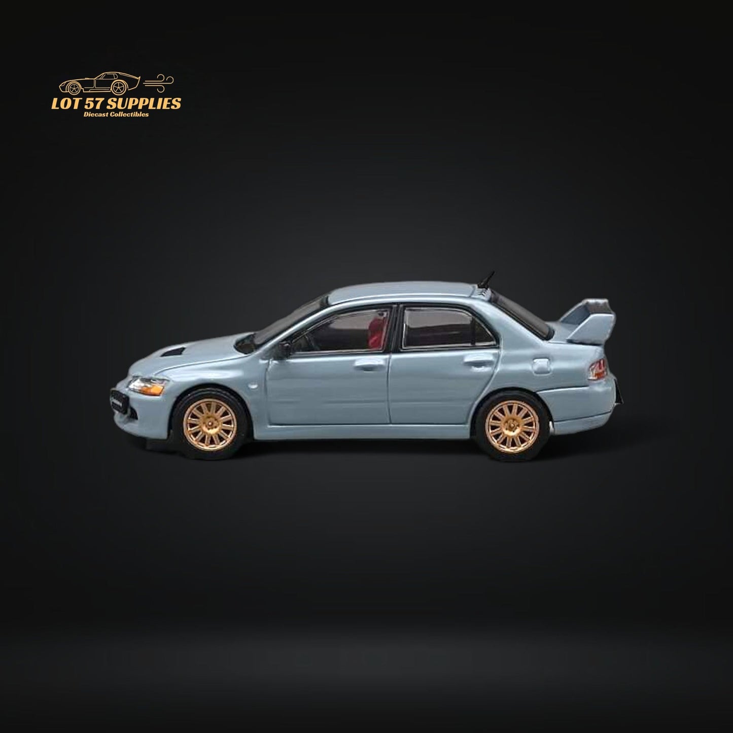 CM Model Mitsubishi Lancer Evolution IX Gray With Engine 1:64