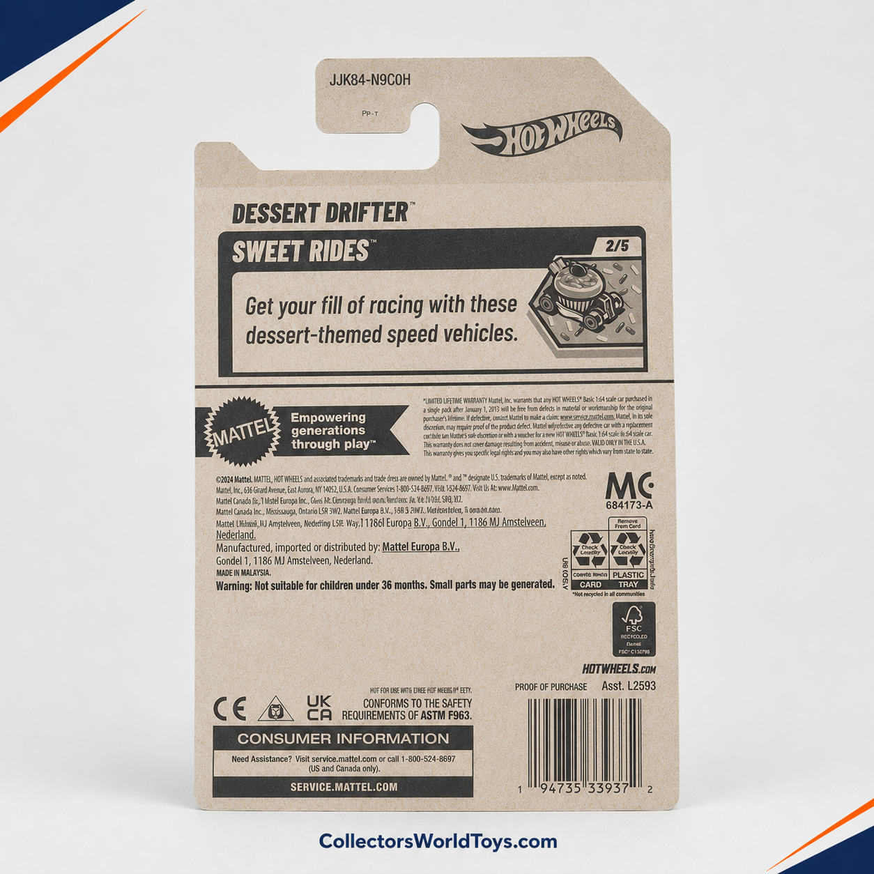 Hot Wheels Dessert Drifter | Sweet Rides Series 2/5 - 55/250