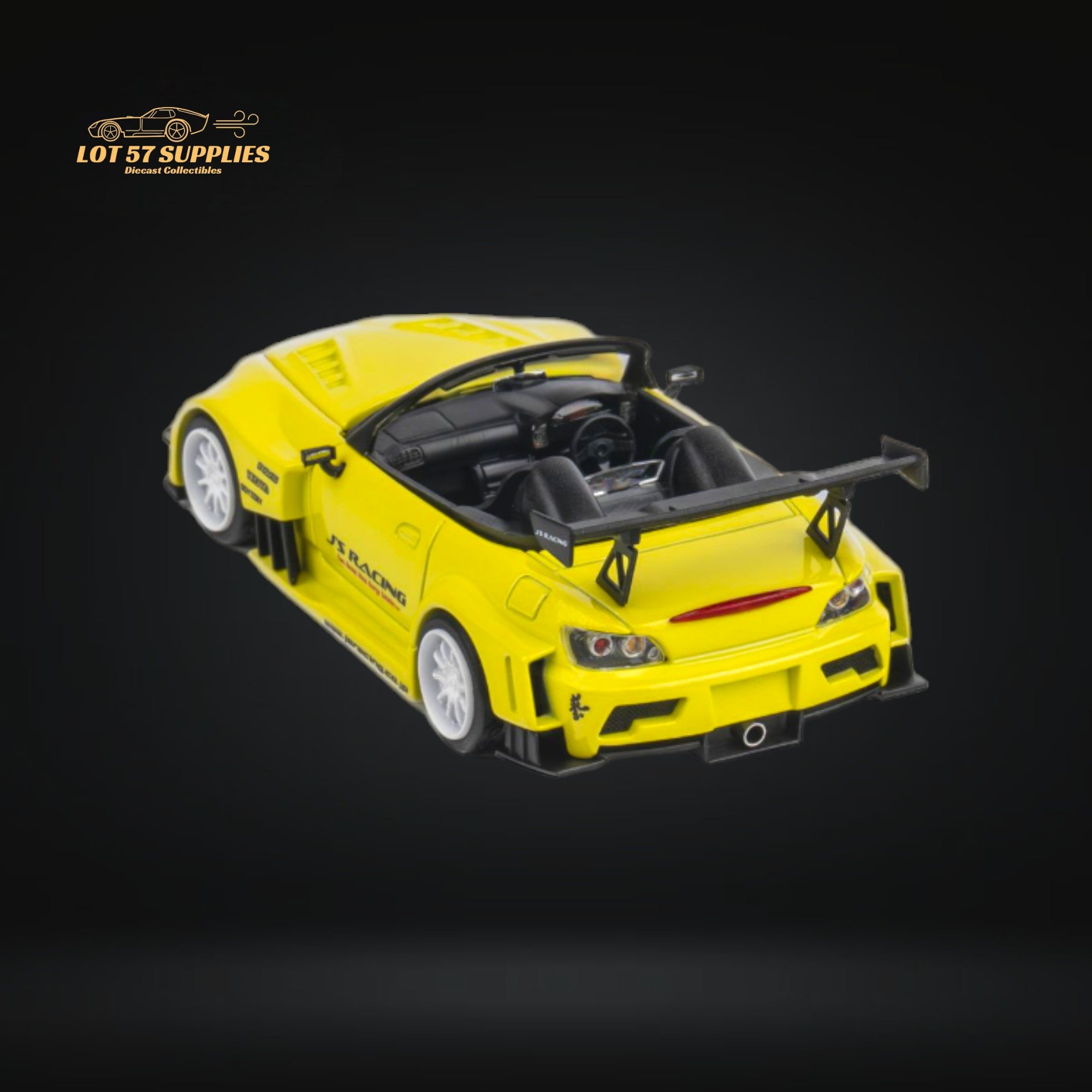 Microturbo Honda S2000 JS Racing Custom in Indy Yellow Pearl 1:64 - Collectors World Toys