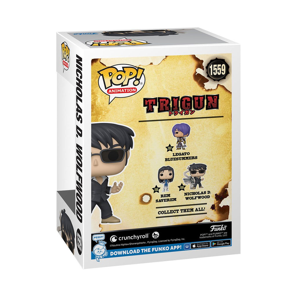 Trigun Nicholas D. Wolfwood with Punisher Funko Pop! Vinyl Figure #1559 - Collectors World Toys