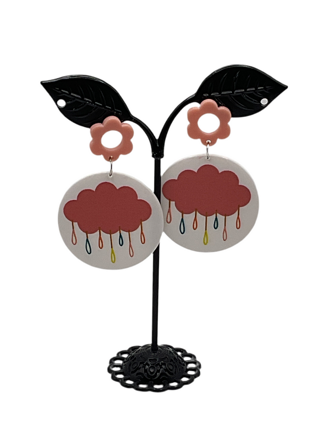 Rain cloud earrings Hover Image