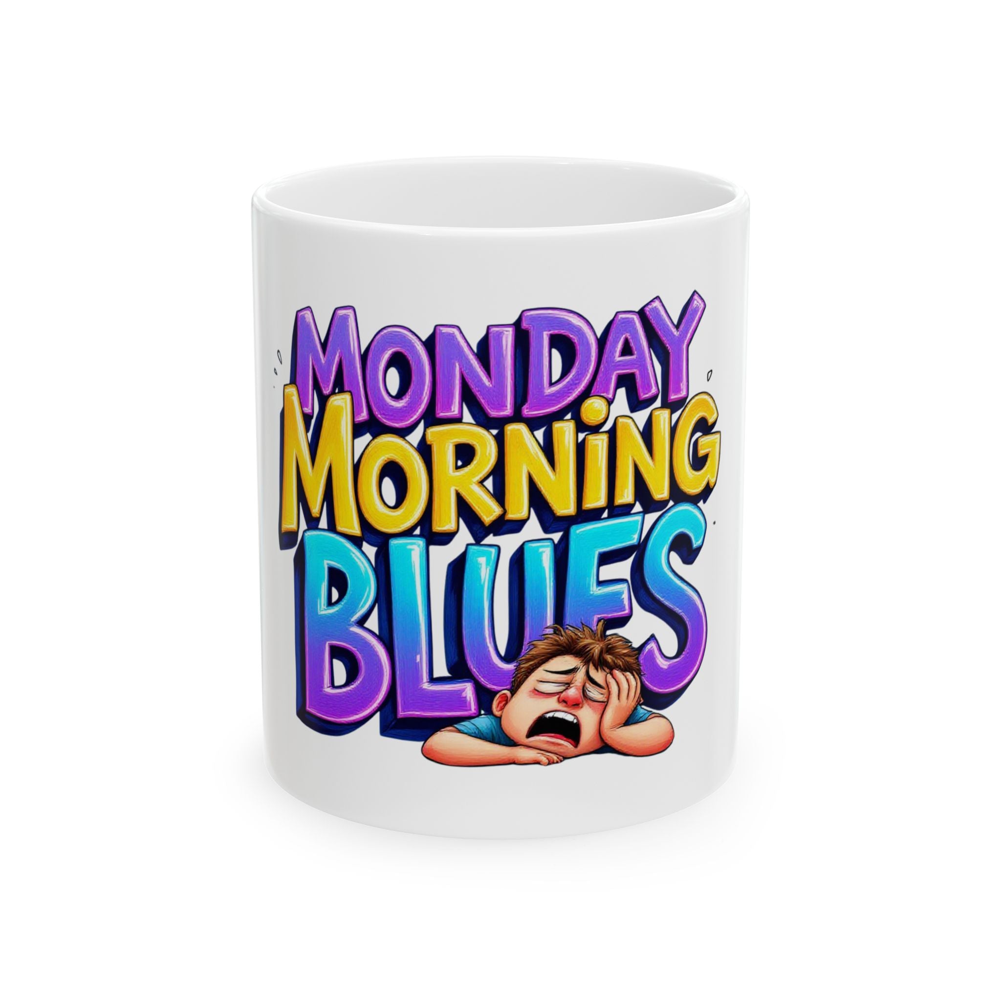 Coffee Mug, Monday Morning Blues Ceramic Mug