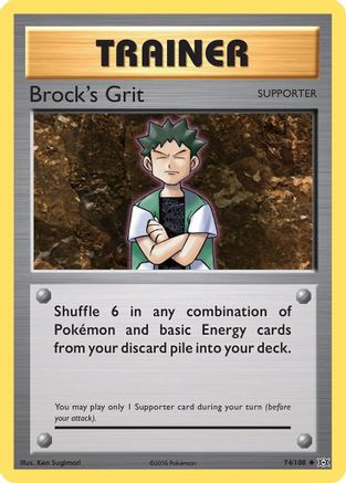 Brock's Grit 074/108 - XY  Evolutions Main image