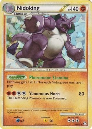 Nidoking (Cracked Ice Holo) 006/102 - Deck Exclusives Holofoil