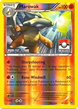 Marowak 078/162 - League & Championship Cards - Reverse Holofoil