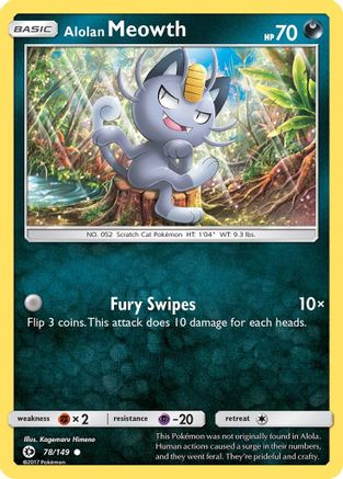 Alolan Meowth 078/149 - SM Base Set Main image