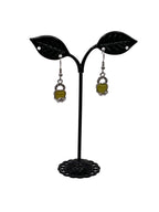 Yellow Topaz Heart Earrings