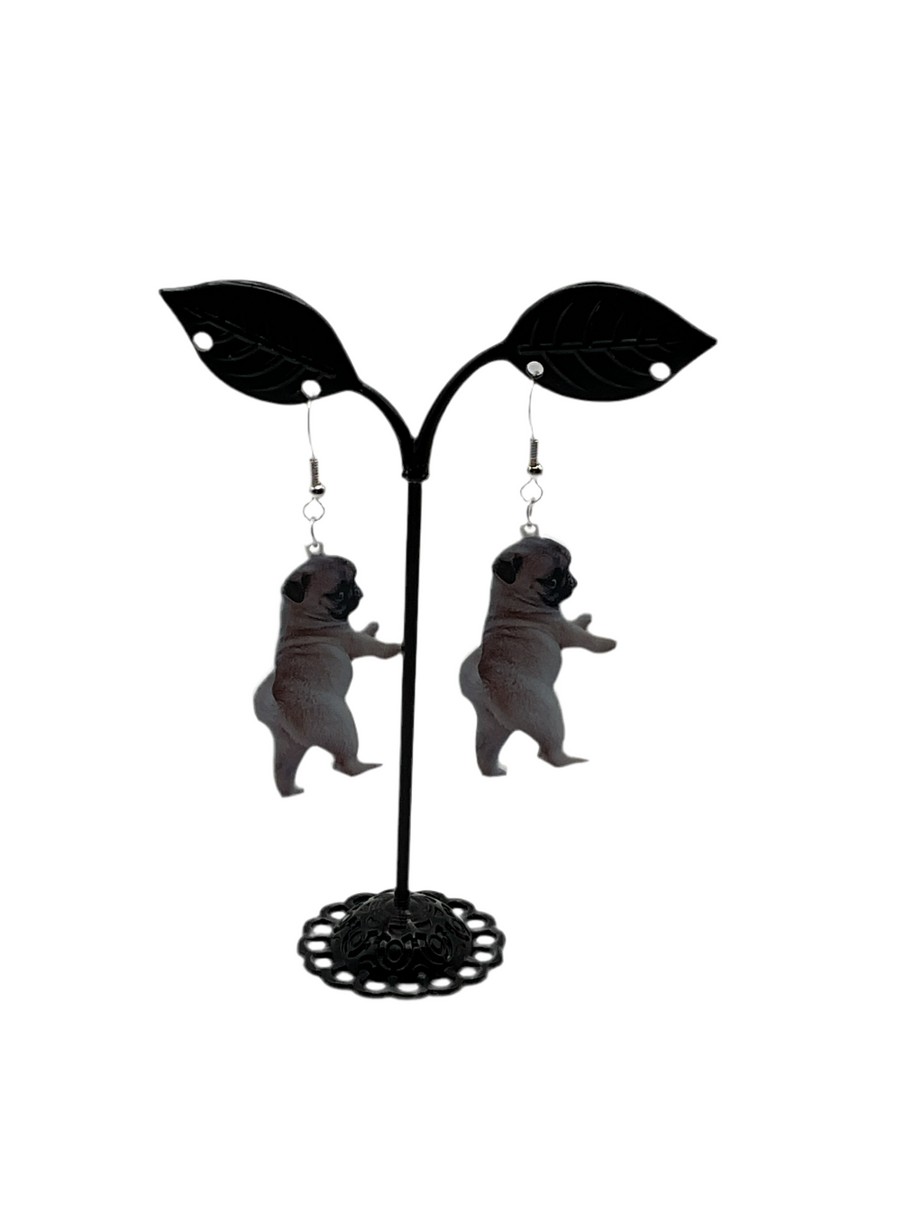 Pug meme earrings