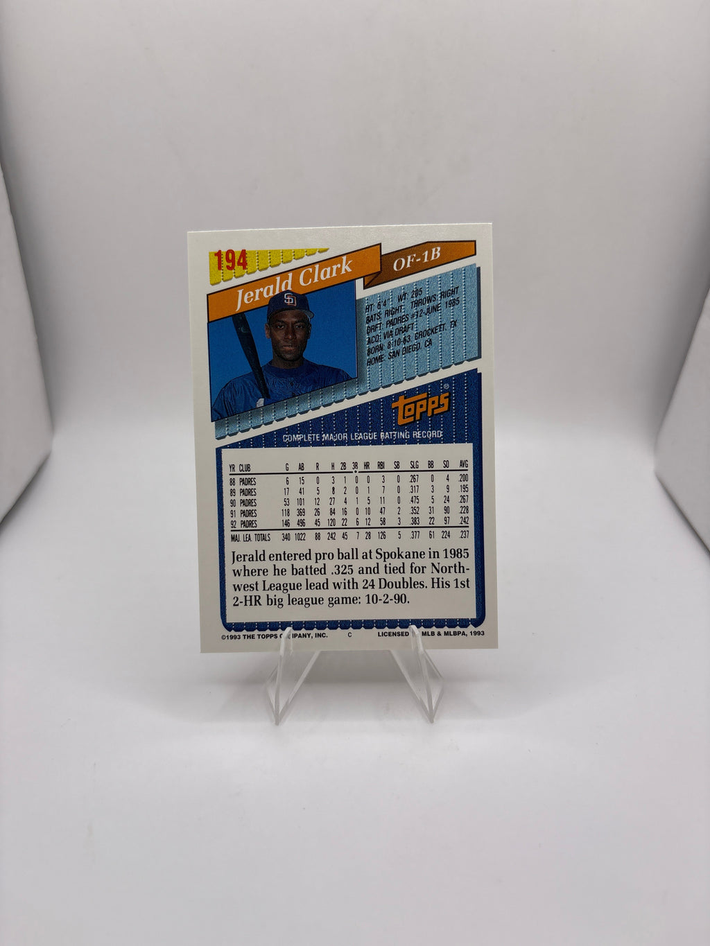 Topps Jerald Clark