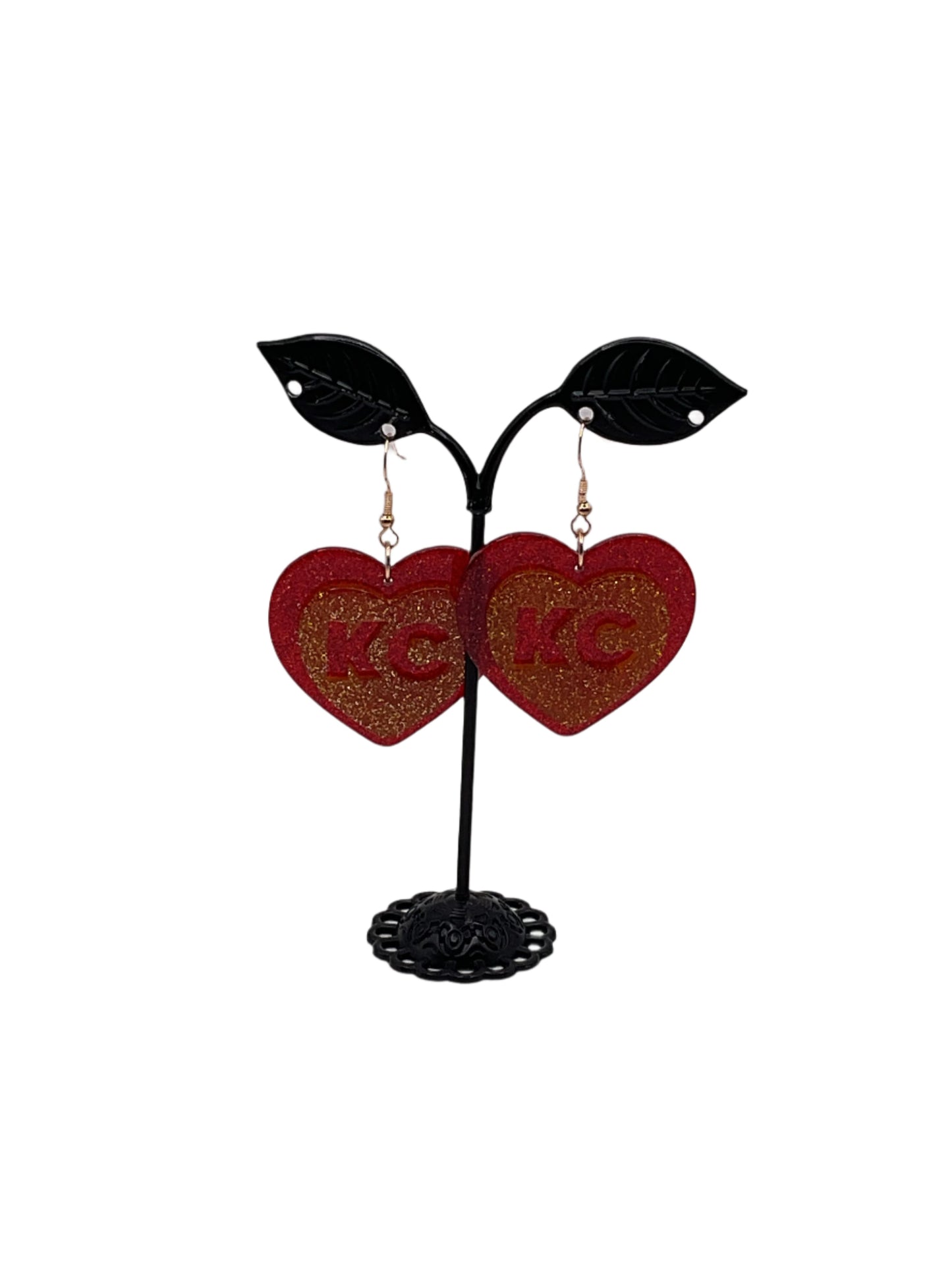 Football Heart Earrings