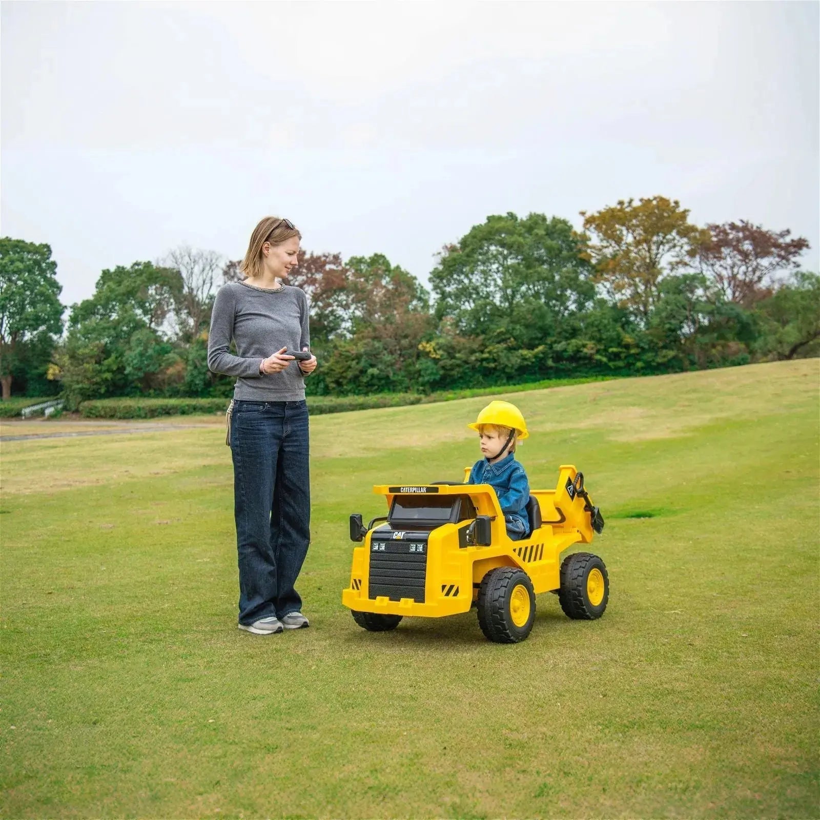 12V CAT Electric Dump Truck 1 Seater Ride-On - Collectors World Toys