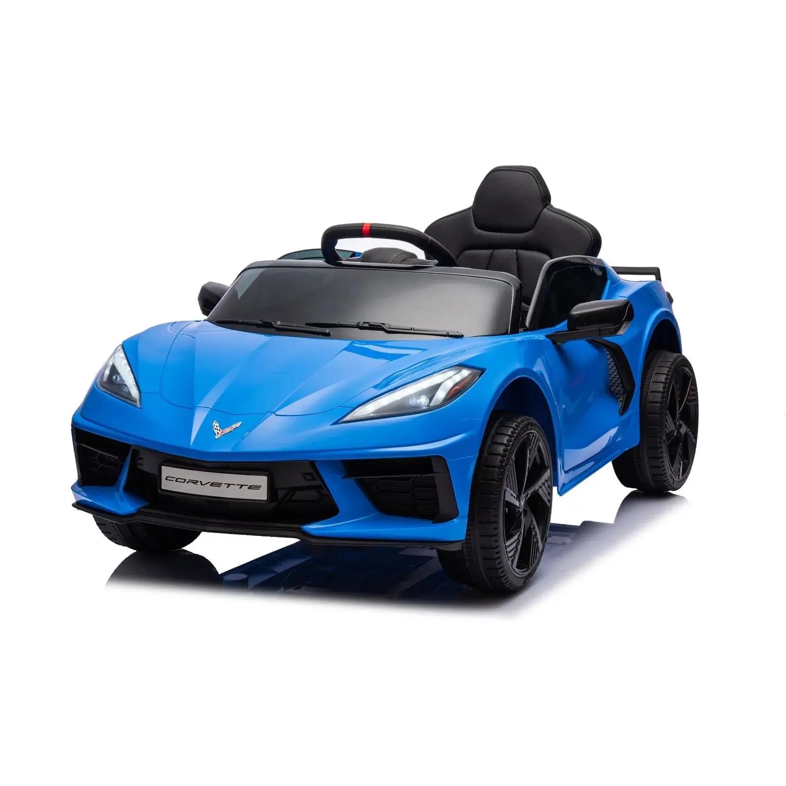 12V Chevrolet Corvette C8 Stingray 1-Seater Kids Ride-On Car Blue