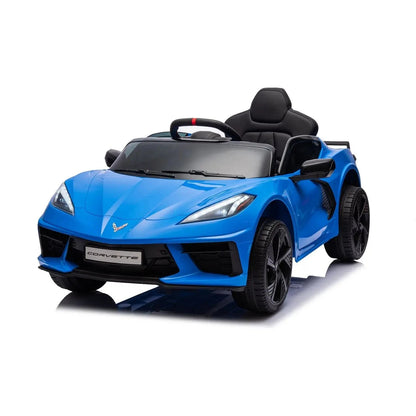 12V Chevrolet Corvette C8 Stingray 1-Seater Kids Ride-On Car Blue