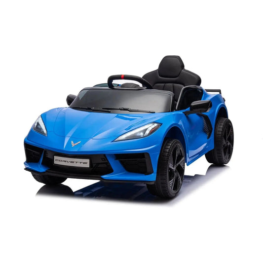 12V Chevrolet Corvette C8 Stingray 1-Seater Kids Ride-On Car Blue