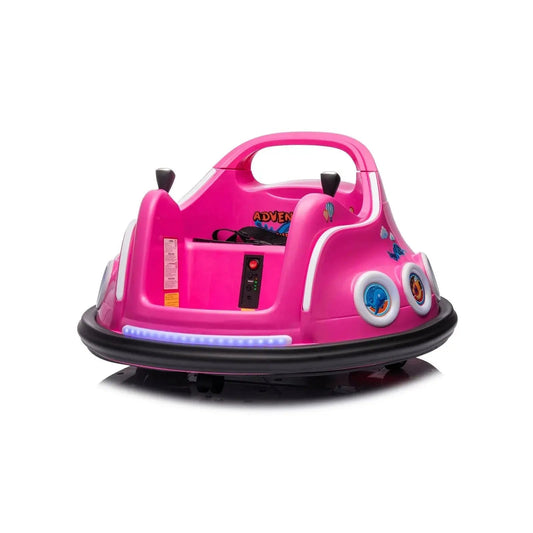 12V Freddo Bumper Car 1 Seater Ride on for Kids Pink
