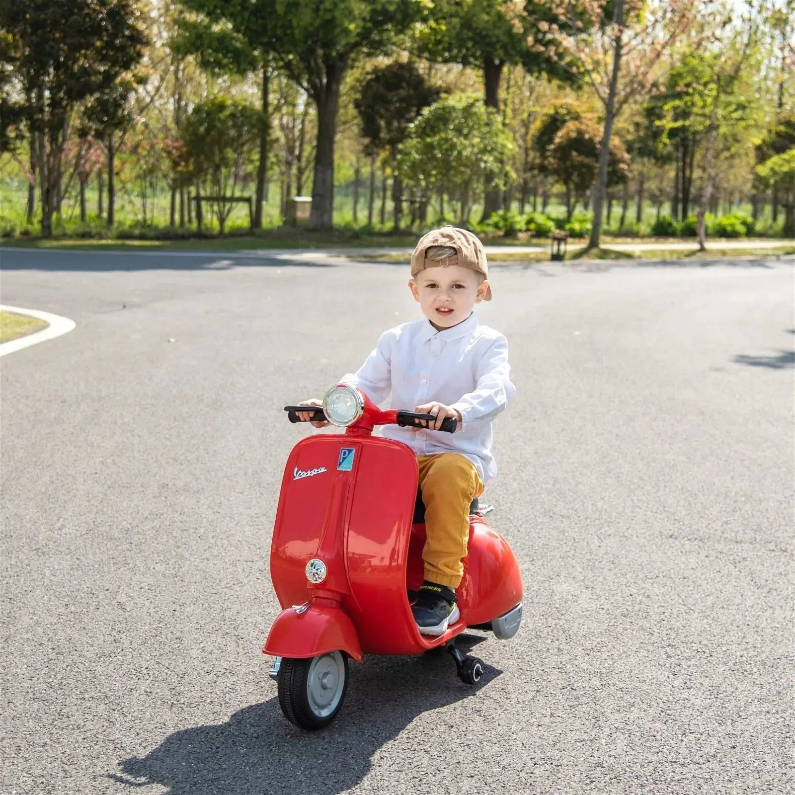 12V Kids' Vespa Electric Ride-On Scooter - Collectors World Toys