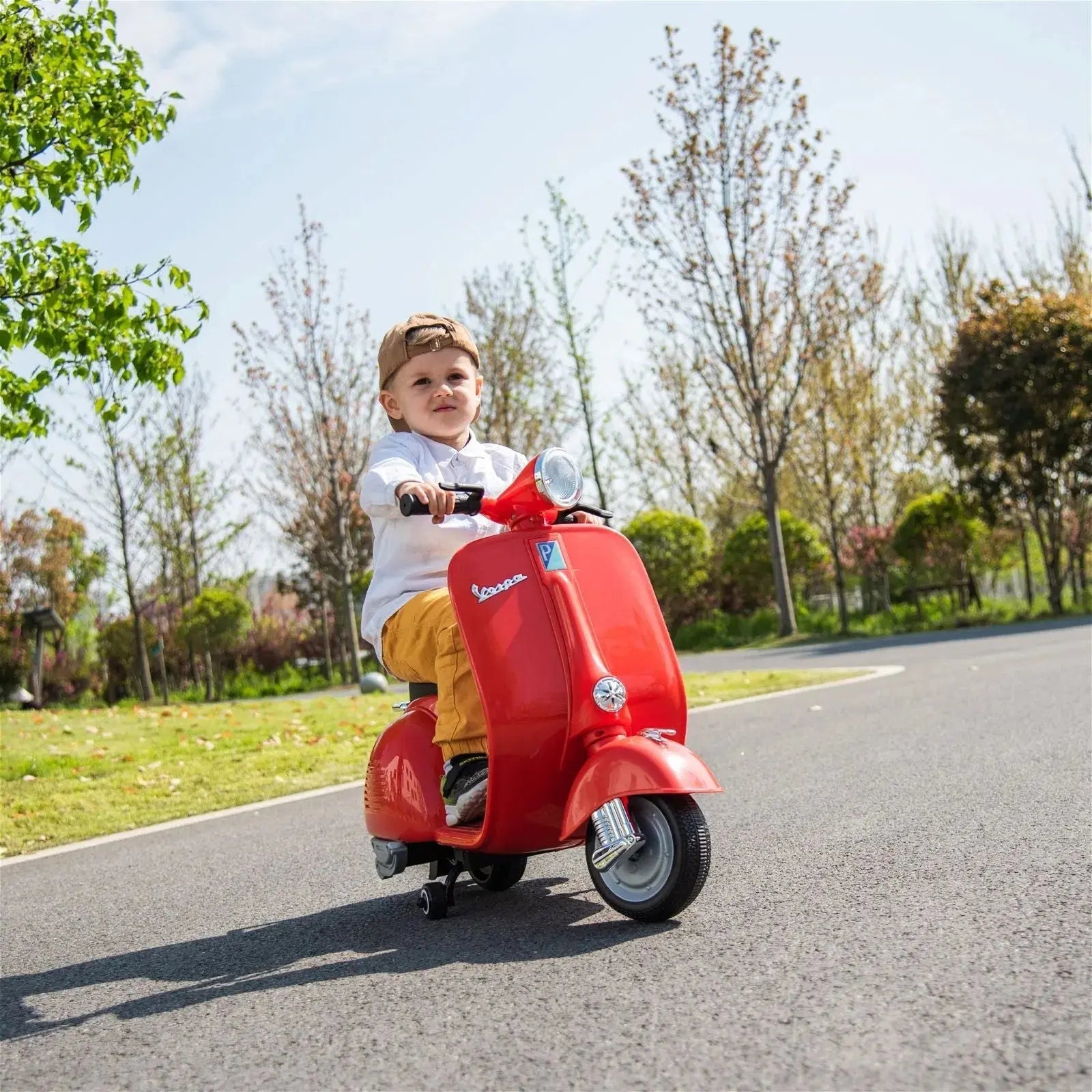 12V Kids' Vespa Electric Ride-On Scooter - Collectors World Toys