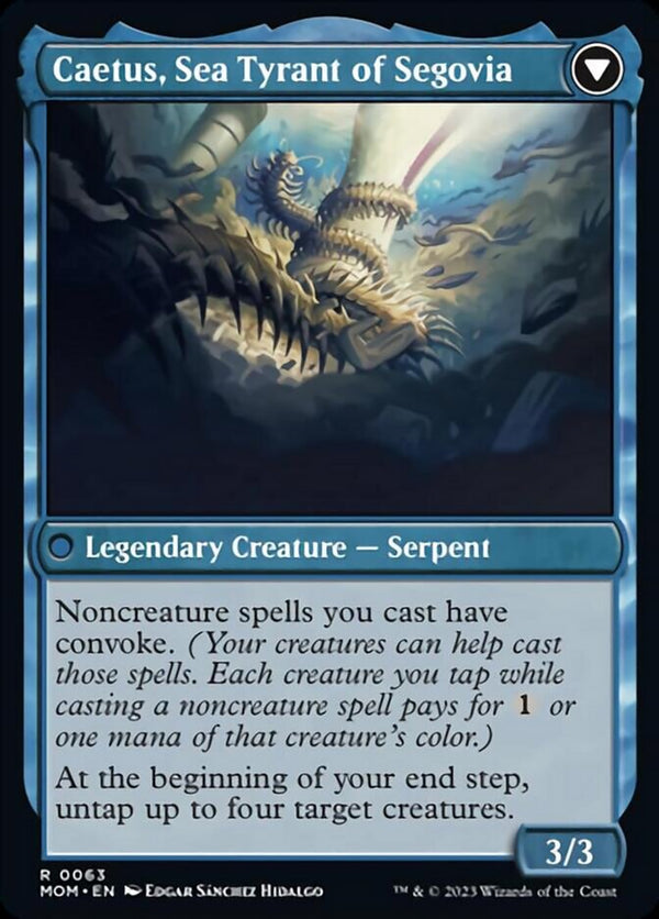 Invasion of Segovia // Caetus, Sea Tyrant of Segovia (MOM-063) - March of the Machine