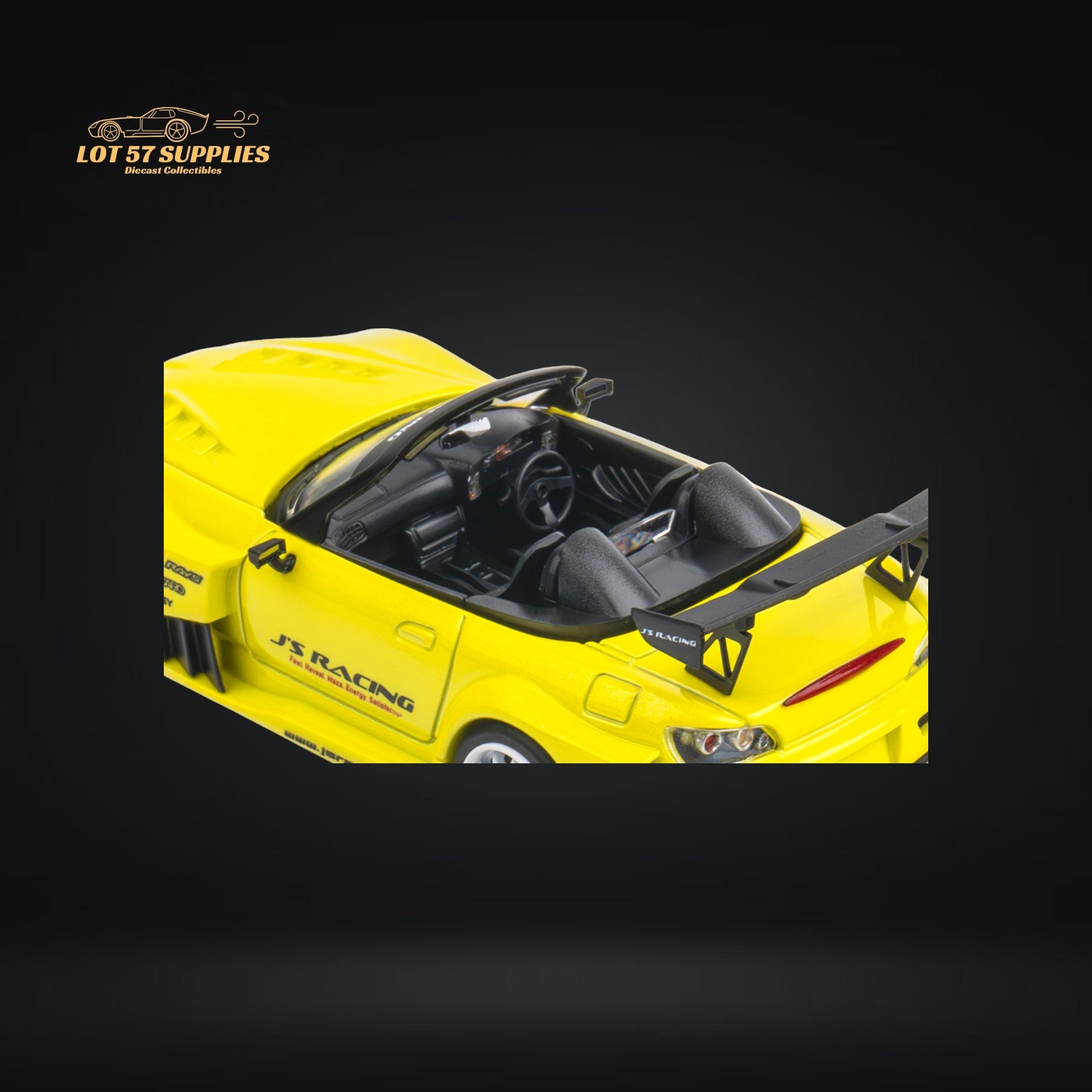 Microturbo Honda S2000 JS Racing Custom in Indy Yellow Pearl 1:64 - Collectors World Toys