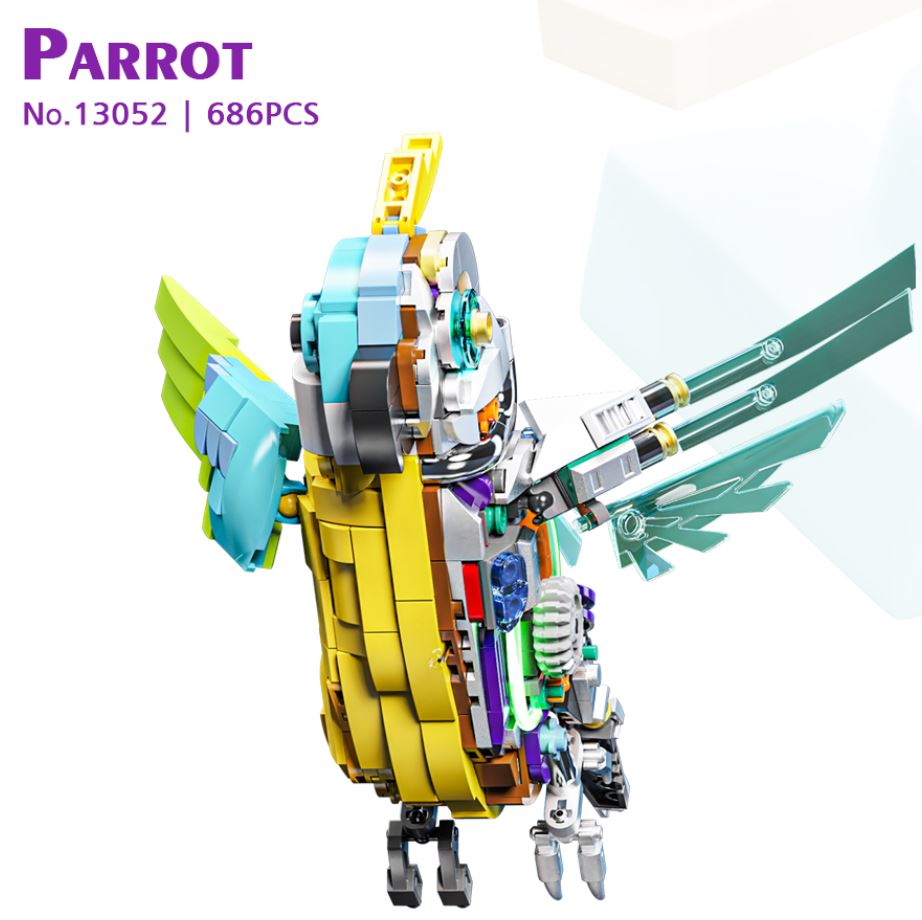 13052 Mechanical Parrot Building Blocks 686PCS Main image