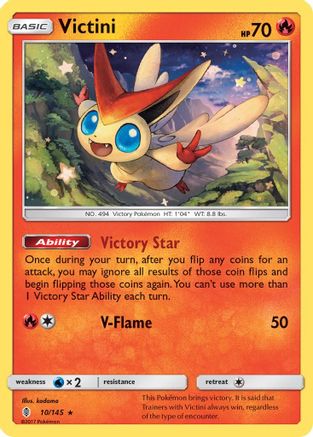 Victini 010/145 - SM Guardians Rising Reverse Holofoil