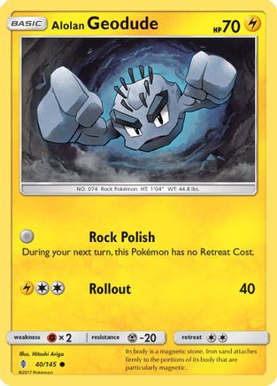 Alolan Geodude 040/145 - SM  Guardians Rising Main image