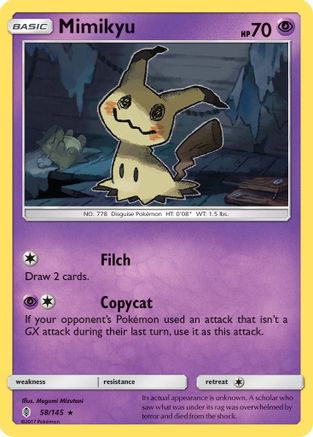 Mimikyu 058/145 - SM  Guardians Rising Holofoil