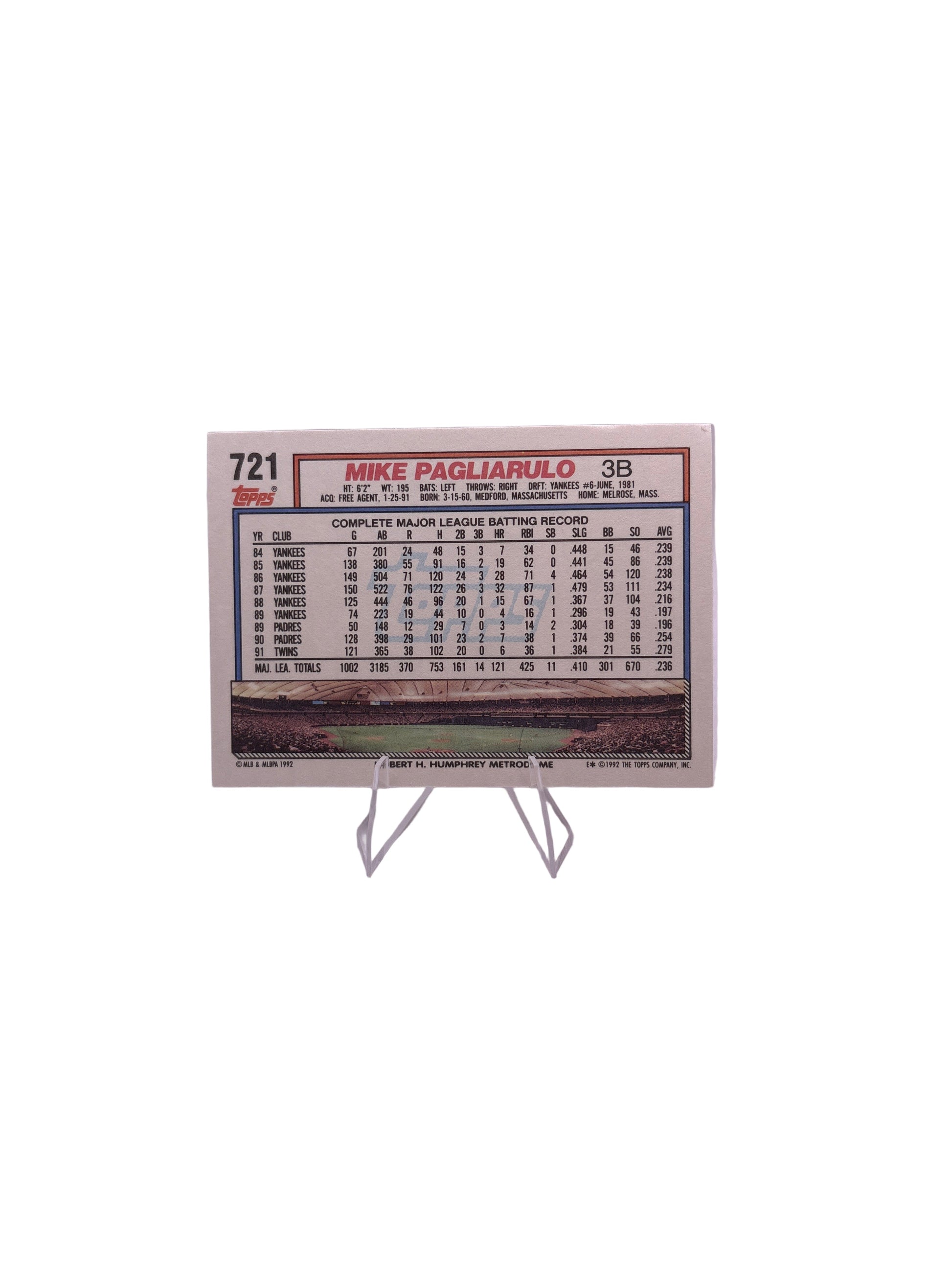 Topps Mike Pagliarulo