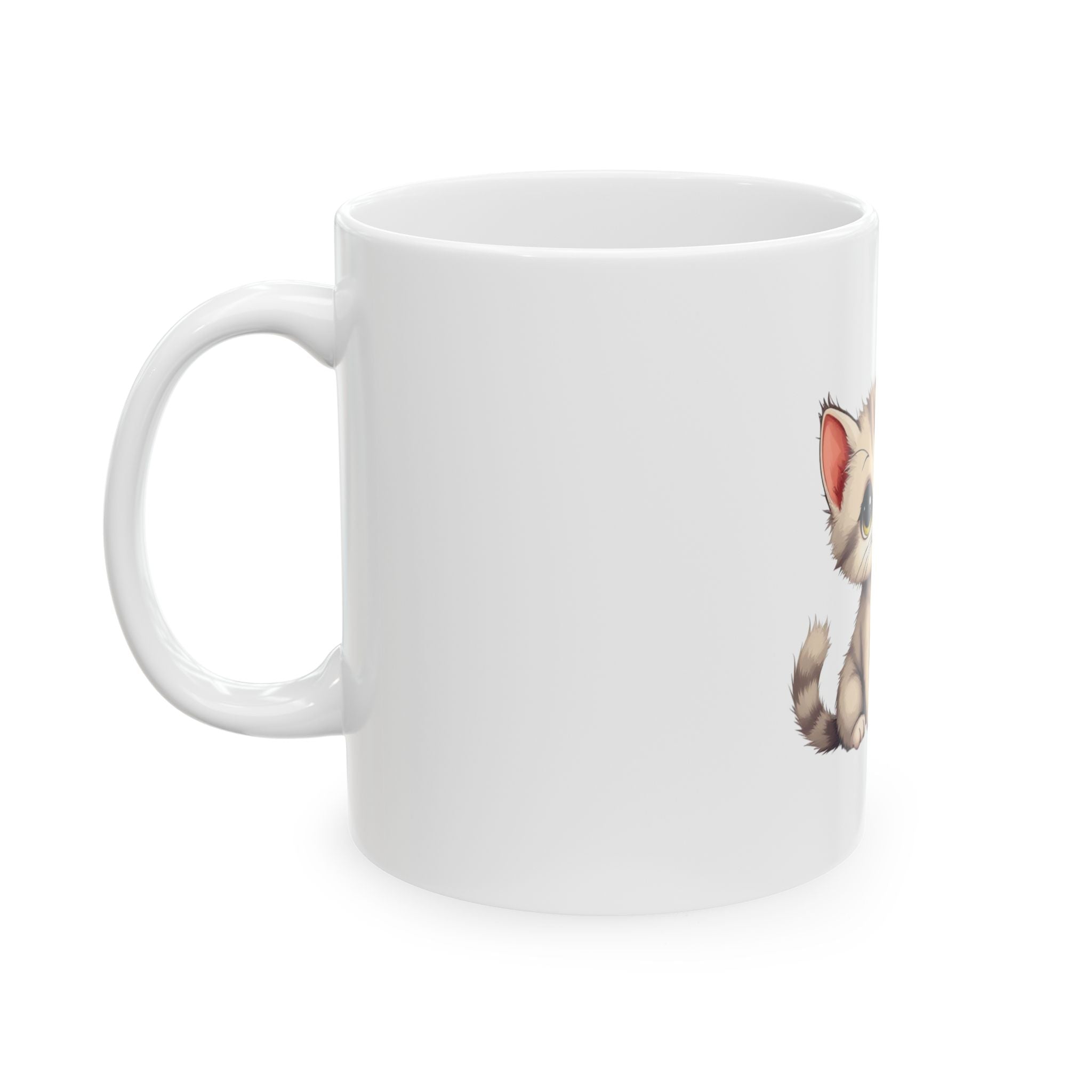 Kitten & Coffee Ceramic Mug, (11oz)