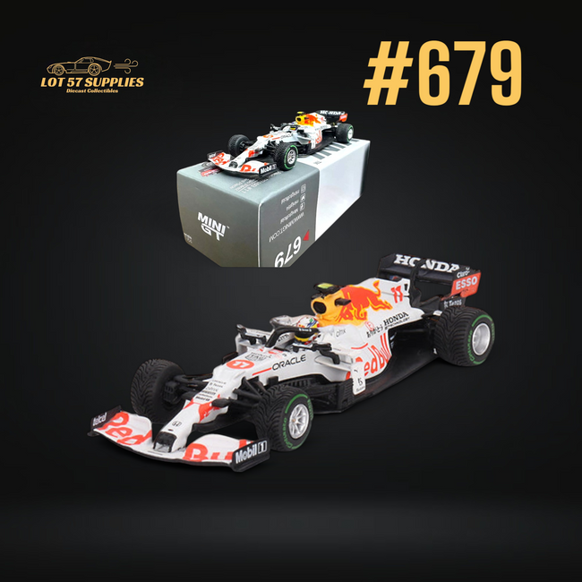 Mini-GT Red Bull RB16B #11 Sergio Pérez 2021 Turkish Grand Prix 3rd Place #679 1:64 MGT00679 - Collectors World Toys Hover Image
